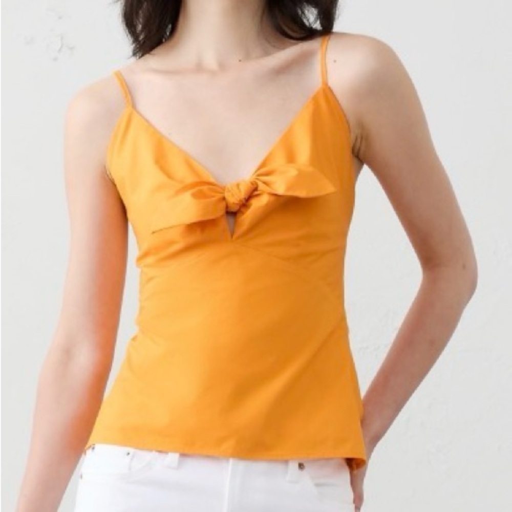 Banana Republic Tie-Front Poplin Top